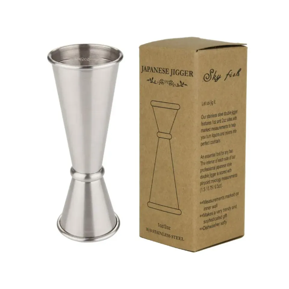 Sky Fish Vking jigger misurino cocktail acciaio doppia punta