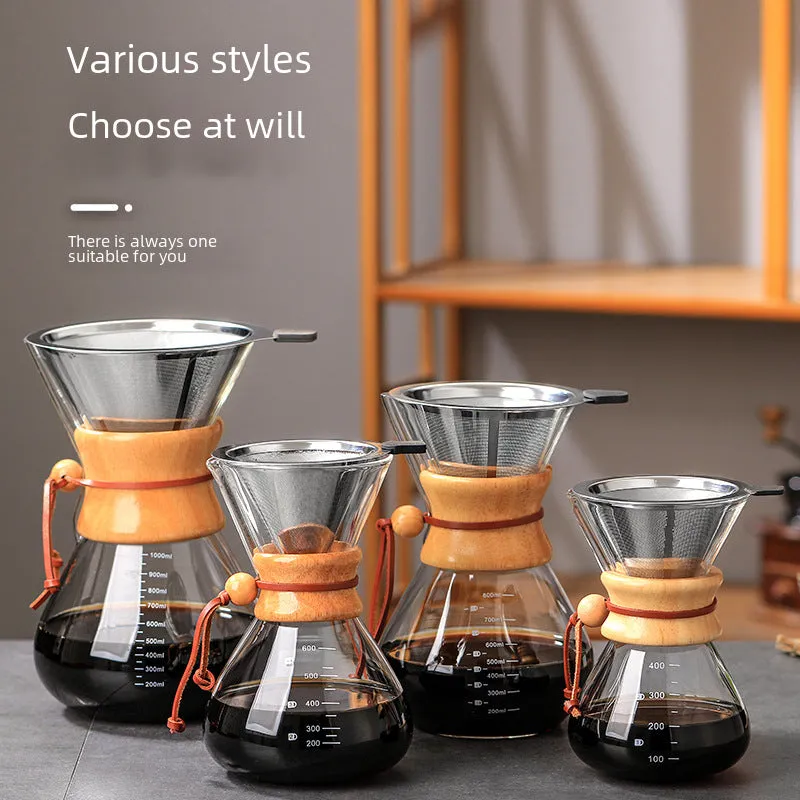 Cocktail Ceremony Pour Over caraffa vetro 600ml bamboo