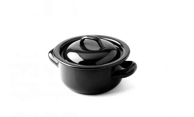 Casseruola Nera Miniatura XS 300 ml 6 Pezzi