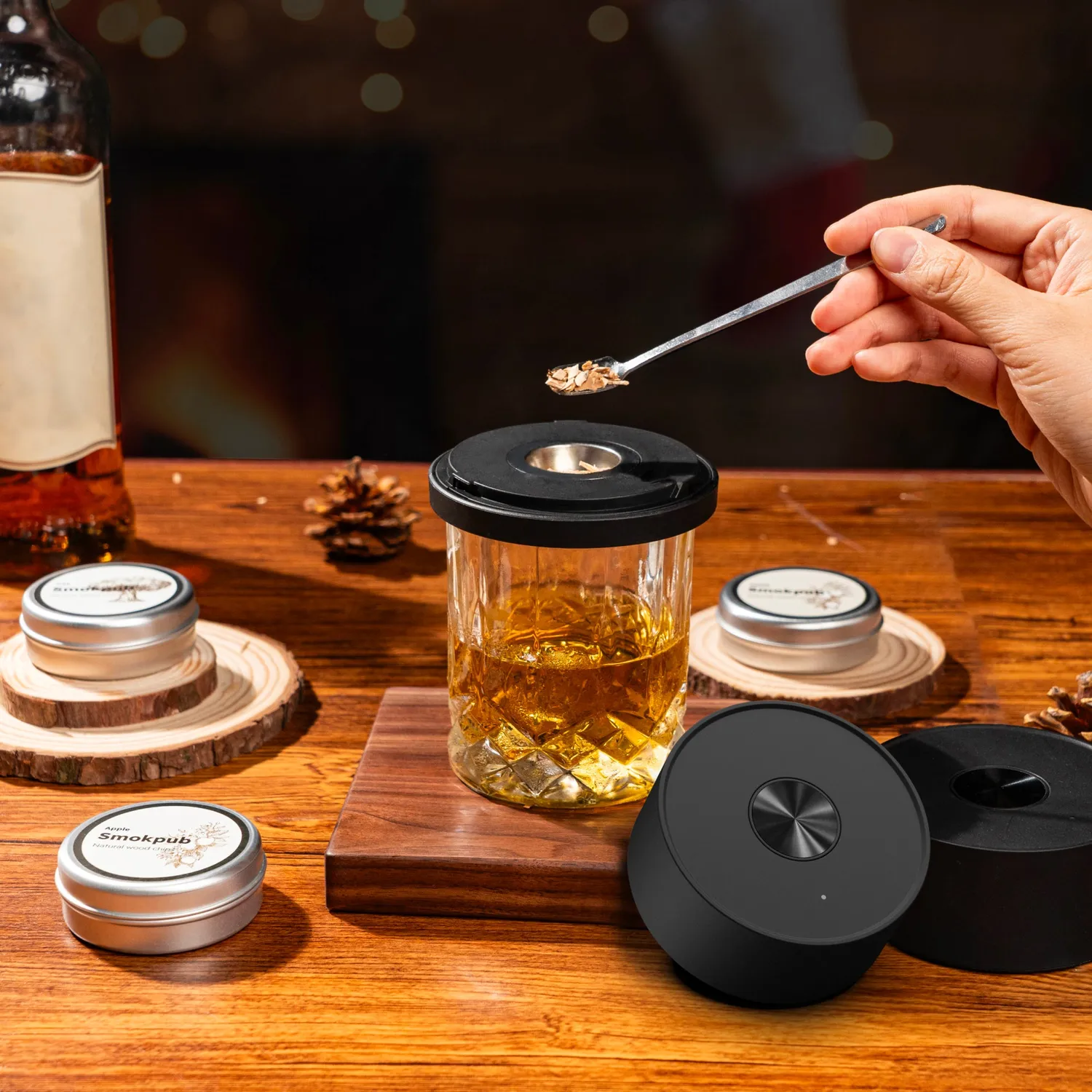 Smokepub 5-Piece Kit Affumicatore Cocktail Elettrico 5 Pezzi