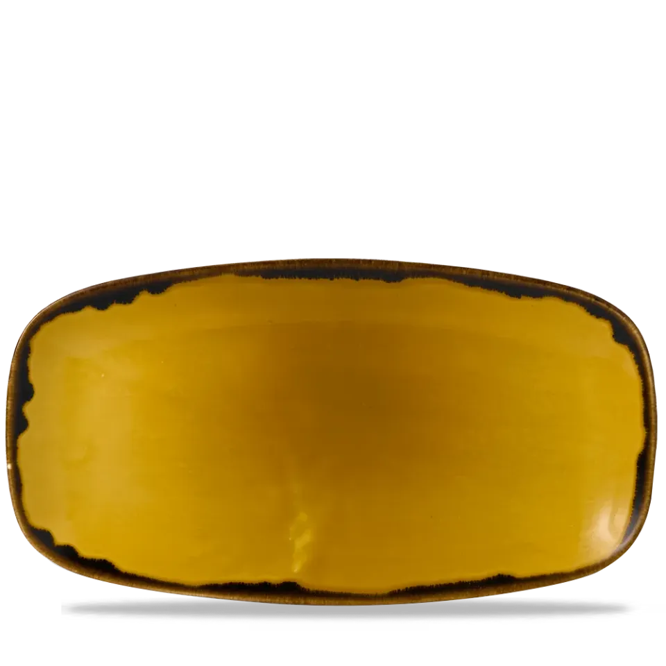Showbar Harvest Mustard Chefs Oblong piatto 35,5 cm 6 pezzi