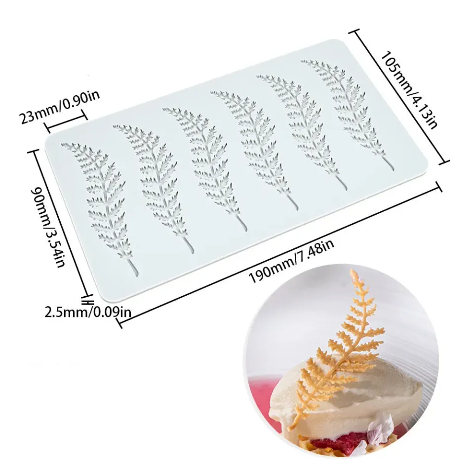 Cocktail Ceremony Fern Leaf stampo silicone foglia felce