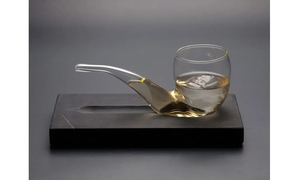 Showbar Smoke e Drink pipa vetro con base marmo 100ml