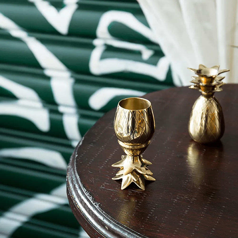 Showbar Pineapple Shot Glass bicchierini shot 2 pezzi dorati