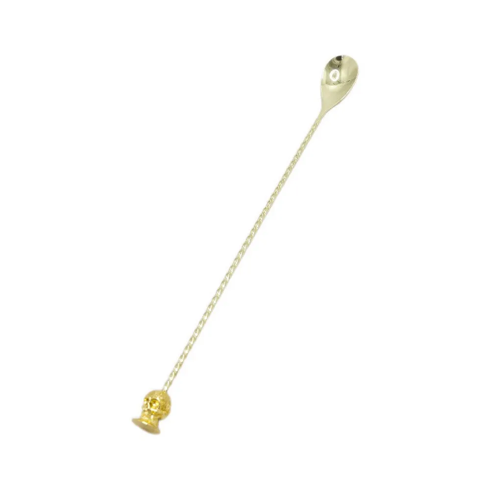 Cocktail Ceremony Skull bar spoon 32cm bronzo con pestello