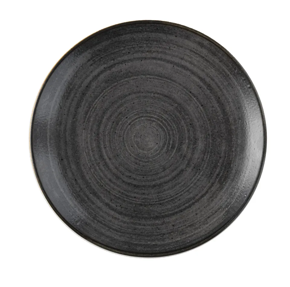 Churchill Stonecast Raw Black piatto 21,7 cm 6 pezzi