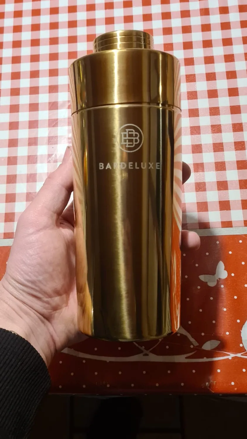 BarDeluxe Kit Barman 11 Pezzi Shaker 750 ml Oro Professionale
