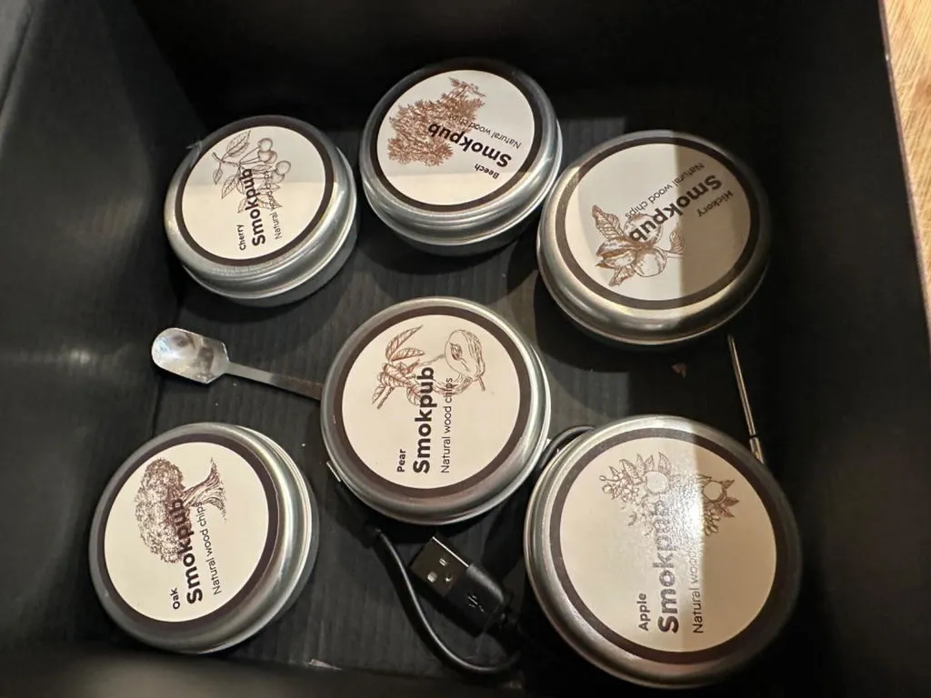 Smokepub Complete Set Affumicatore Cocktail Elettrico Legno