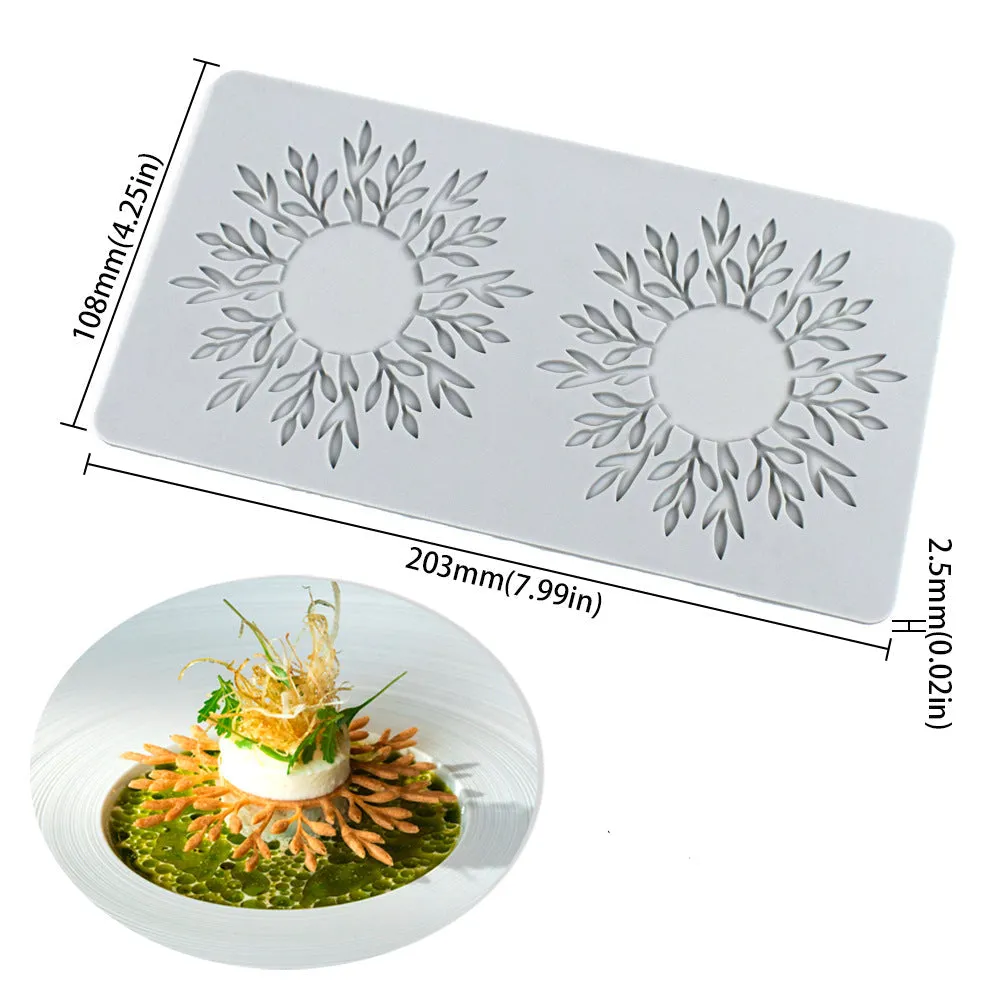 Cocktail Ceremony Stampo Silicone Foglie Rotonde Guarnizioni