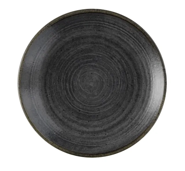 Churchill Stonecast Raw Black piatto 16,5 cm 6 pezzi nero