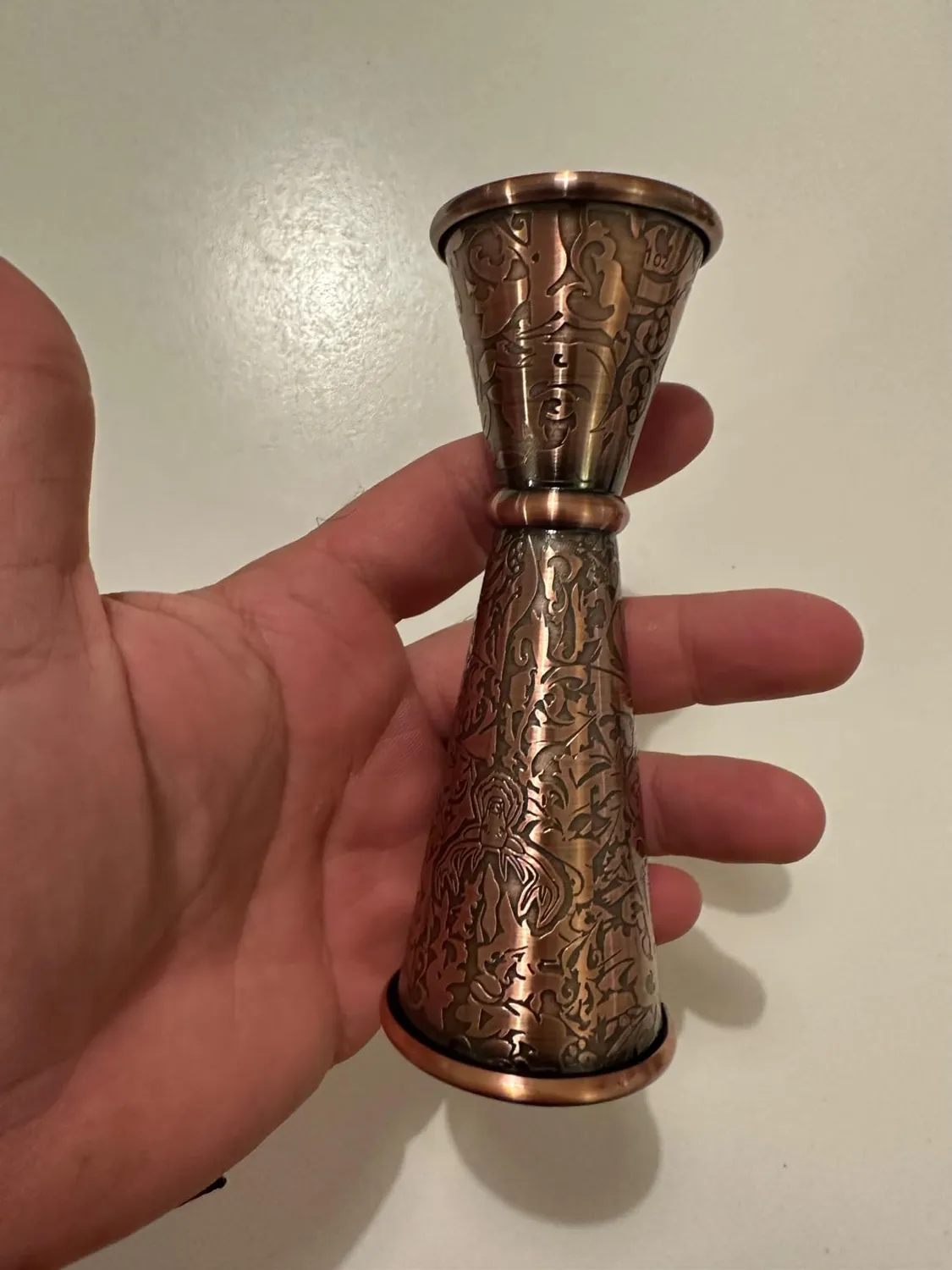 Sky Fish Jigger Cocktail Giapponese 1/2 oz Rame Antico 3D Inox