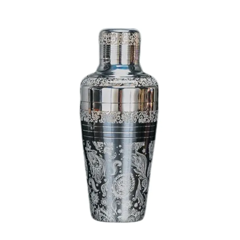 Cocktail Ceremony Vintage shaker cobbler argento acciaio inox