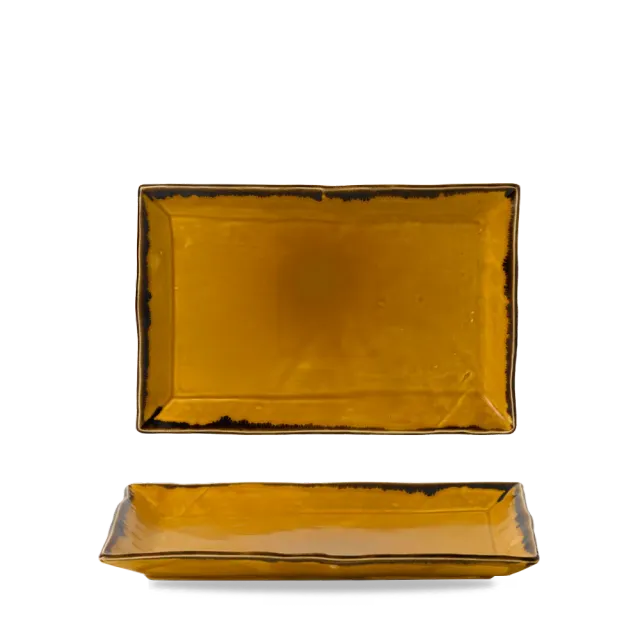 Showbar Harvest Mustard Vassoio Rettangolare 28,5x19 cm 6 Pezzi Porcellana