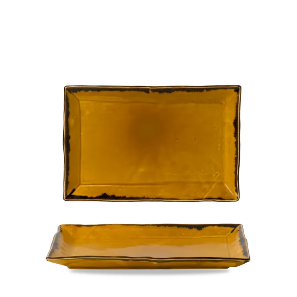Showbar Harvest Mustard Vassoio Rettangolare 28,5x19 cm 6 Pezzi Porcellana