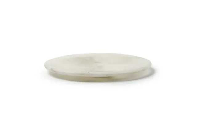 Showbar piatto marmo bianco 25 cm bordo liscio XS