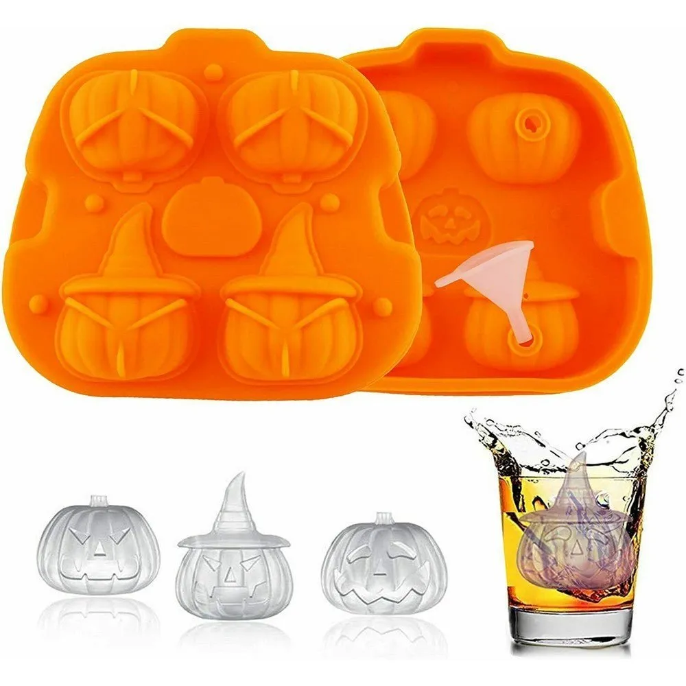 Cocktail Ceremony Halloween stampo ghiaccio zucca 4 cavità