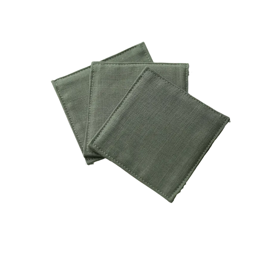 Cocktail Ceremony Sottobicchiere Stoffa Verde Slub 9x9 cm
