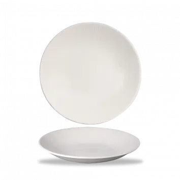 Bamboo Rilievo Bianco piatto piano coupe 25,5 cm 6 pezzi