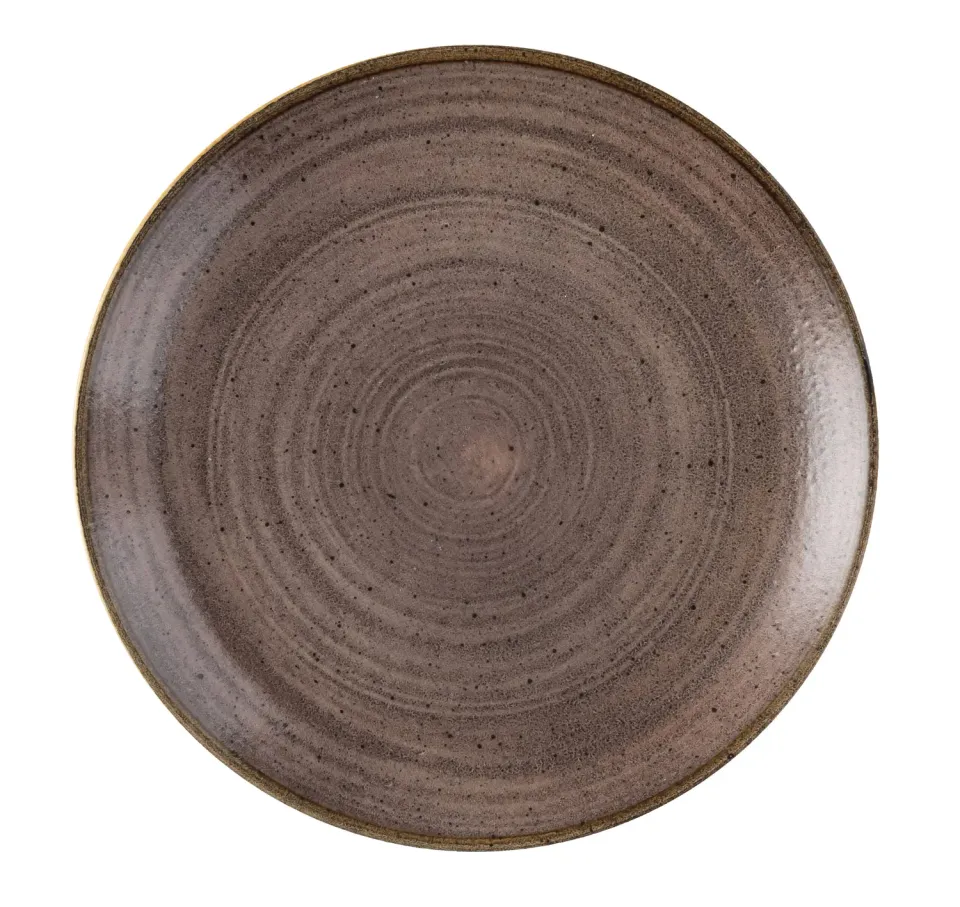 Stonecast Raw Brown Piatto Porcellana 21,7cm 6 Pezzi