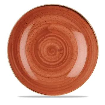 Showbar Stonecast piatto fondo 31 cm arancio mattone conf. 6 pezzi