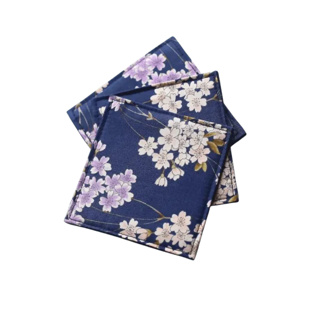Cocktail Ceremony Sottobicchiere Blu Fiori Viola 9x9 cm