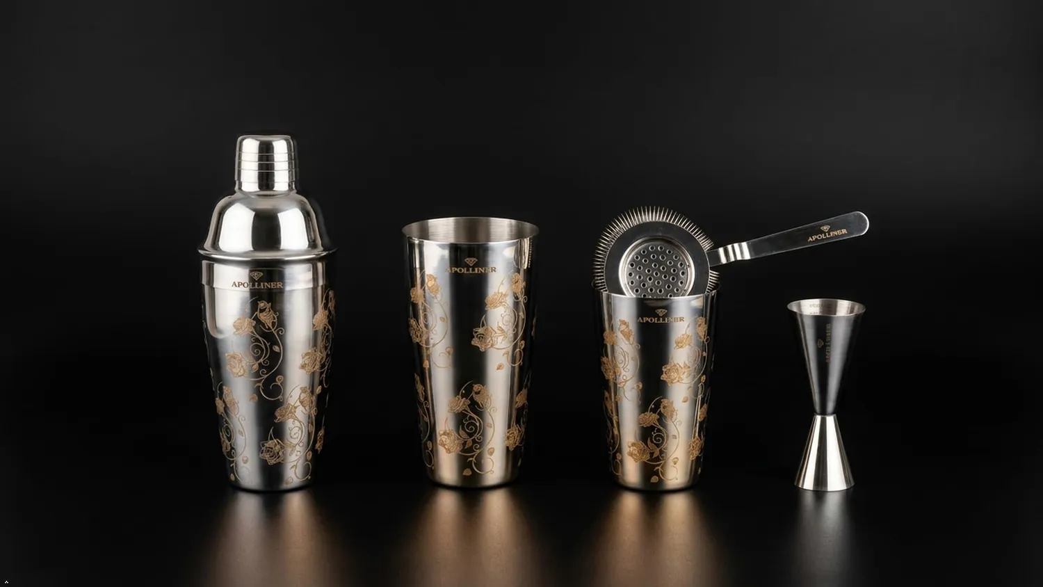 Apolliner Boston 8.0 Shaker Cocktail Acciaio 750ml