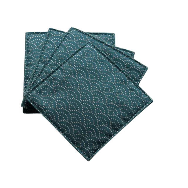 Cocktail Ceremony Coaster Dark Green sottobicchiere stoffa 9x9