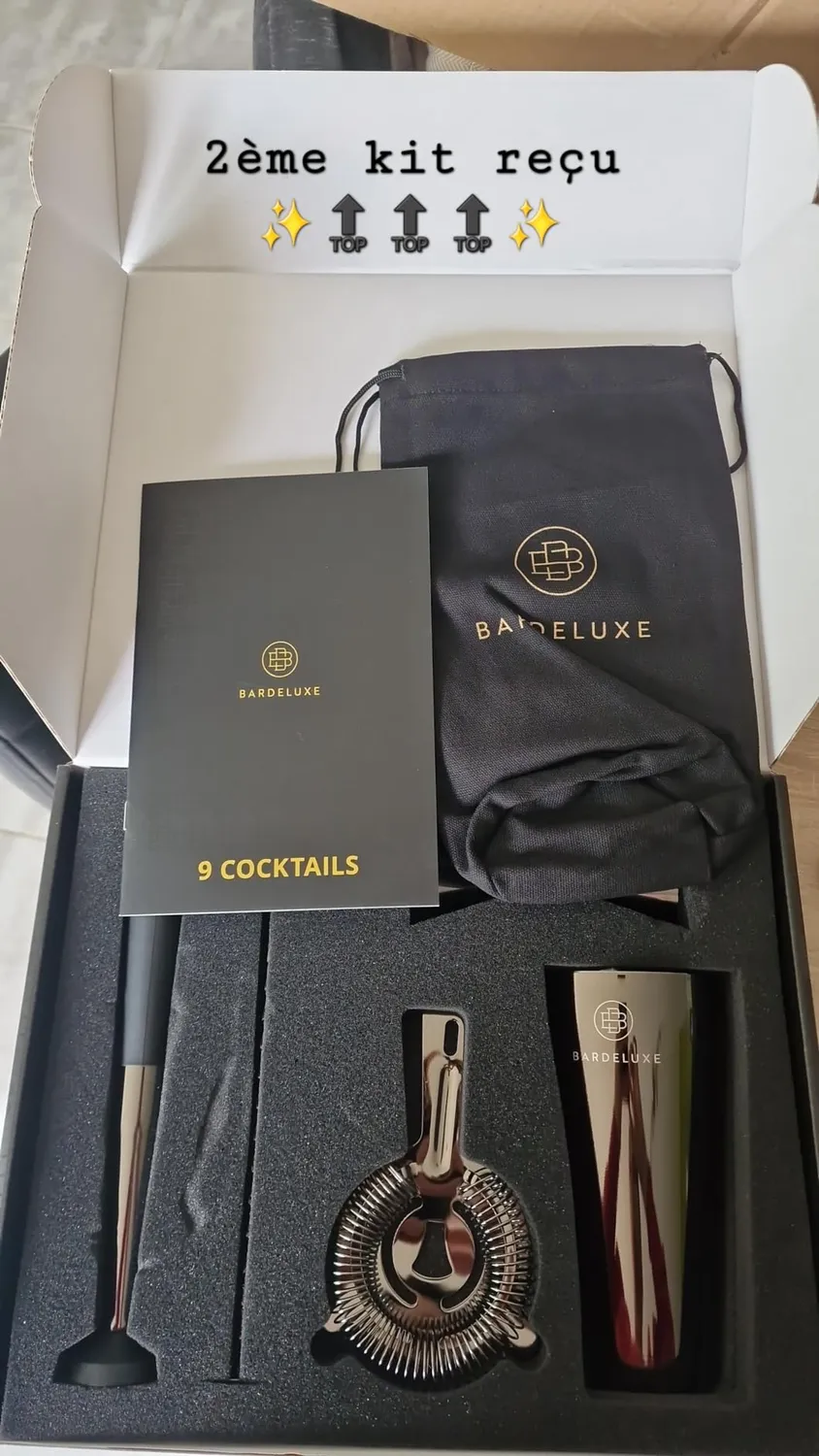 BarDeluxe Boston Shaker Set 5 Pezzi Argento 750 ml Acciaio