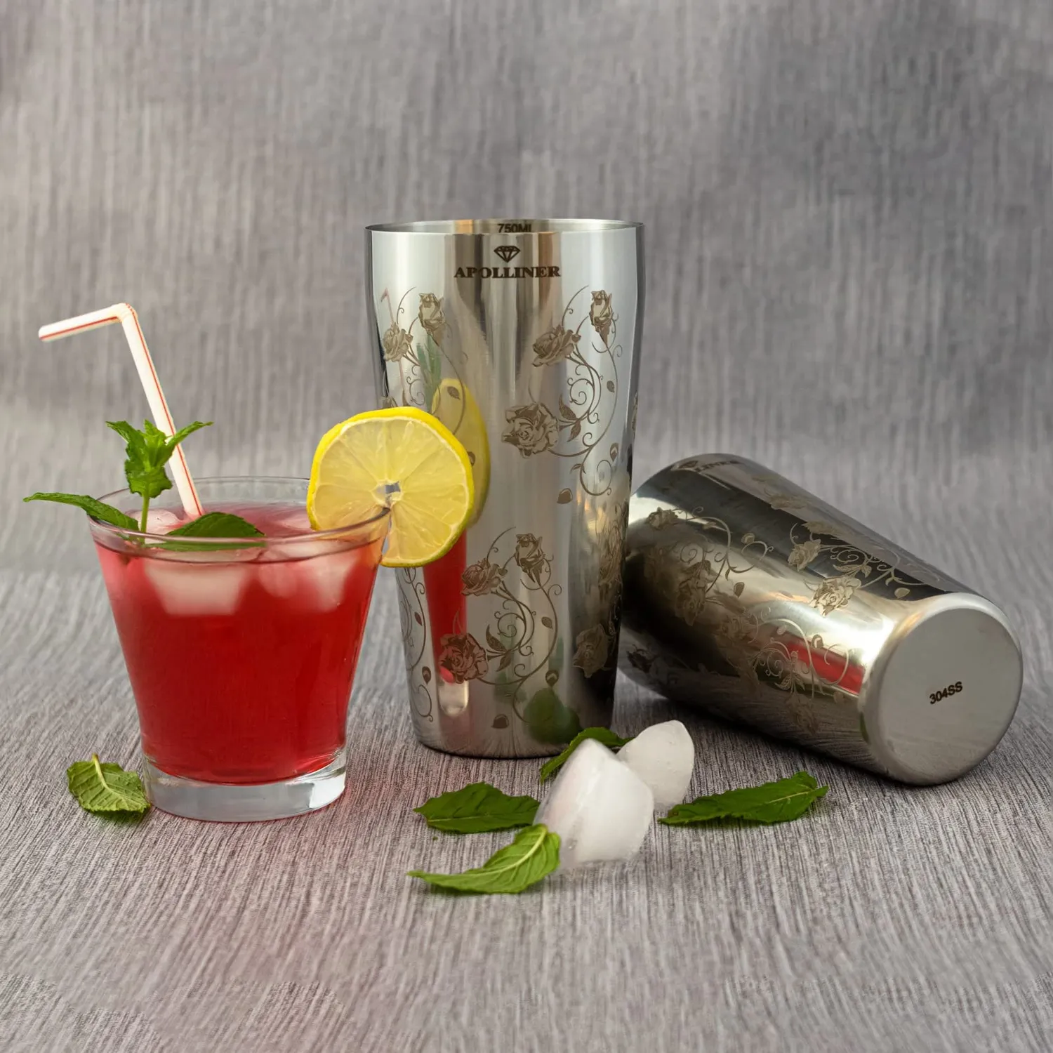 Apolliner Boston 8.0 Shaker Cocktail Acciaio 750ml