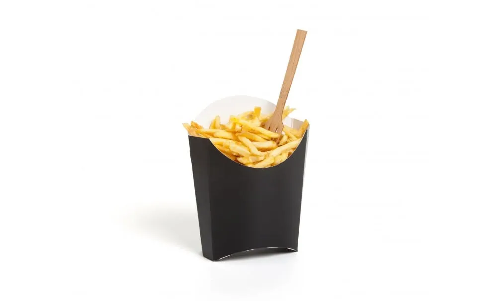 Showbar contenitore per fritti nero 11x7x5 cm 100 pezzi