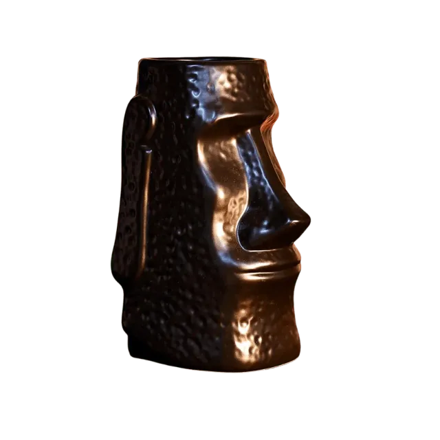 Cocktail Ceremony Tiki Mug Moai Giant Nero 750 ml Ceramica