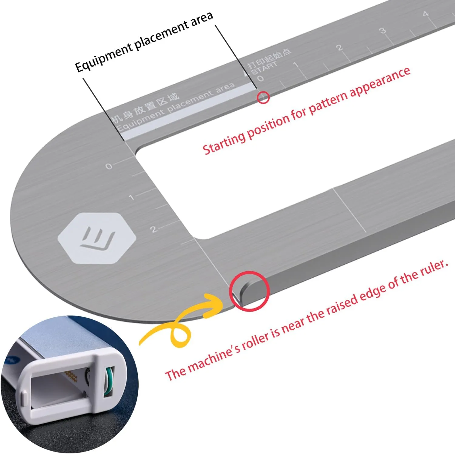 EVEBOT PrintPen stampante alimentare inchiostro nero + righello bluetooth