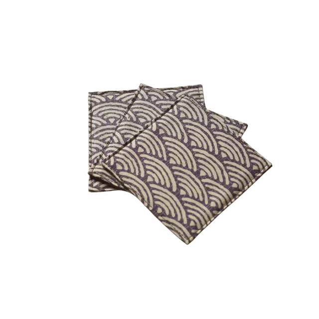 Cocktail Ceremony sottobicchiere stoffa 9x9 cm onde viola