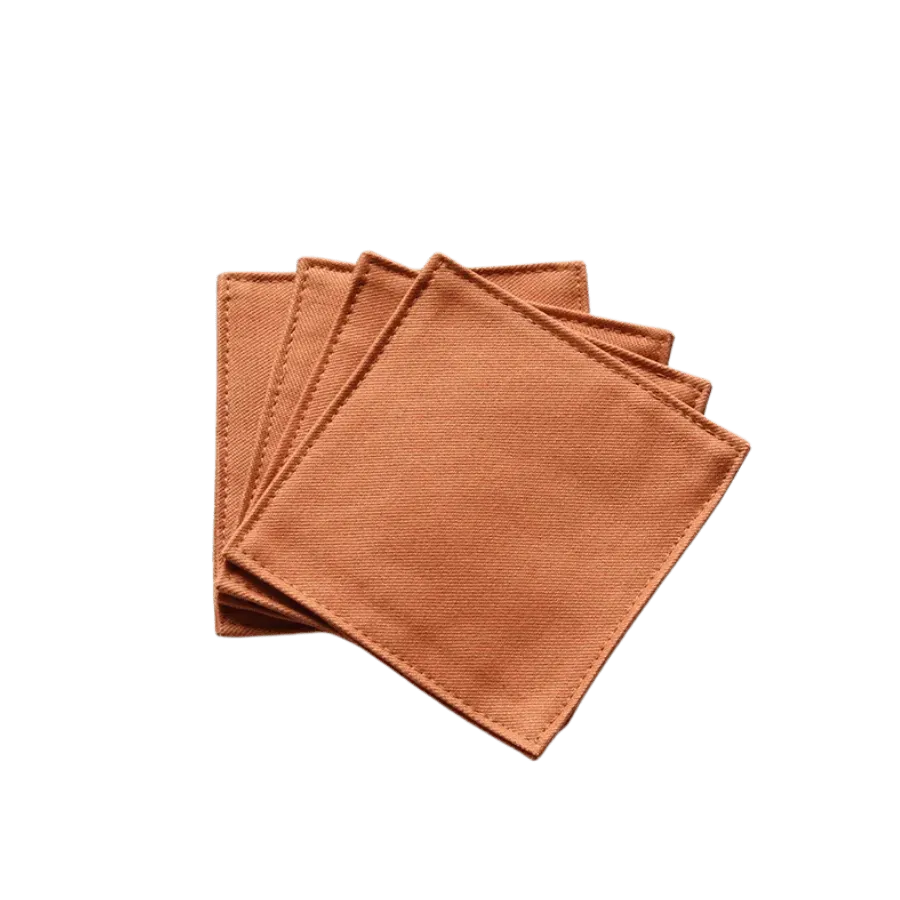Cocktail Ceremony sottobicchiere stoffa arancione 9x9 cm