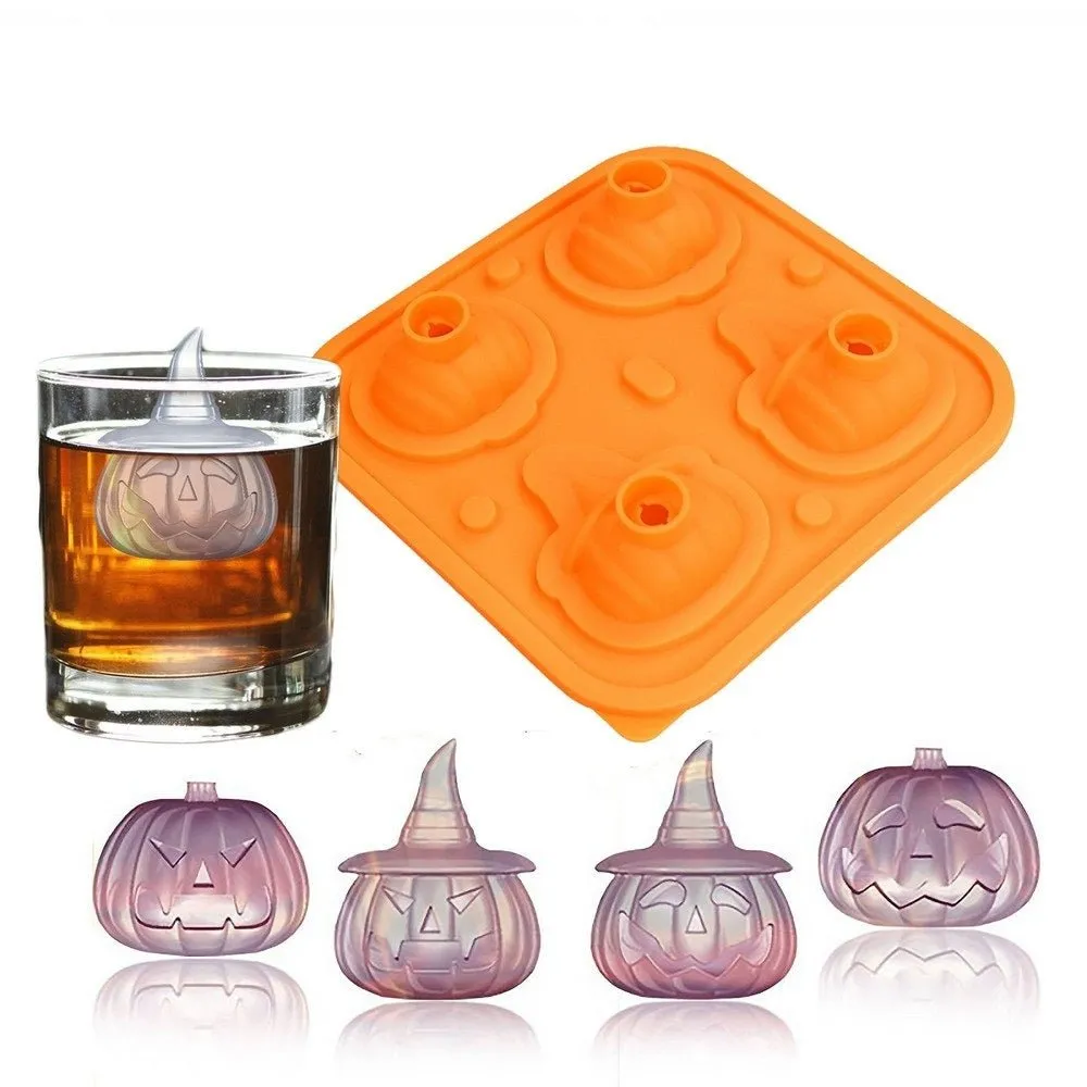 Cocktail Ceremony Halloween stampo ghiaccio zucca 4 cavità