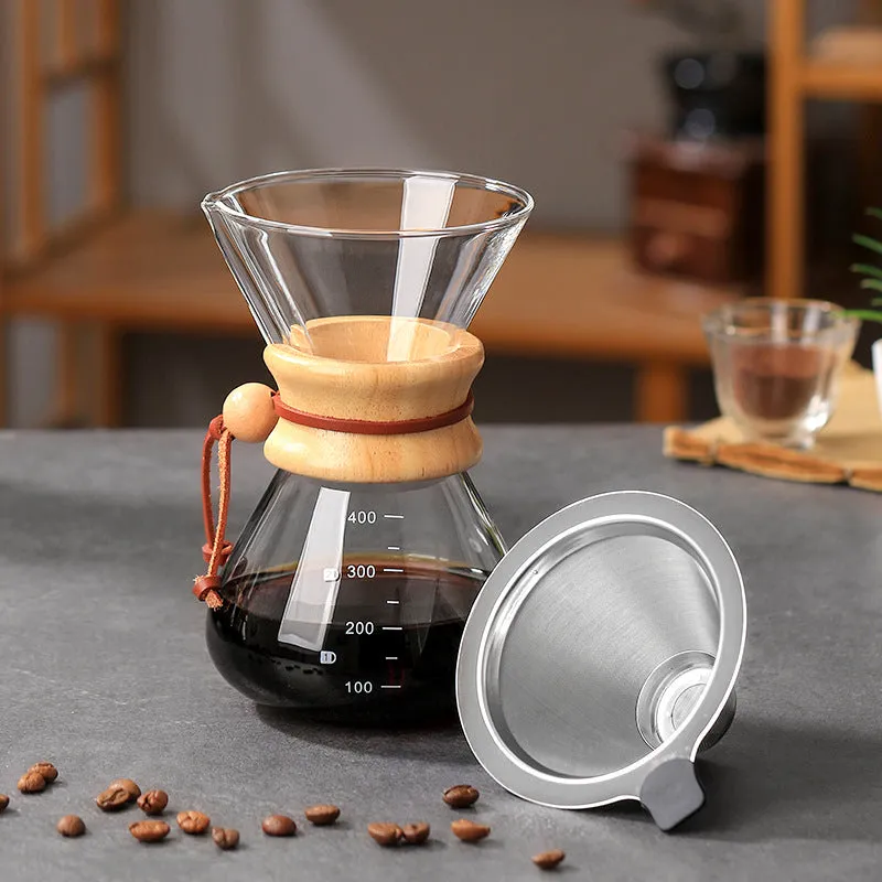 Cocktail Ceremony Pour Over caraffa vetro 600ml bamboo