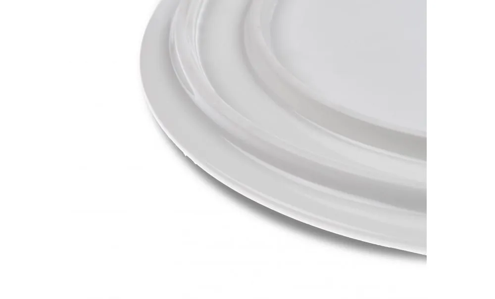 DJ Food Decor LP piatto porcellana bianco 4 pezzi design
