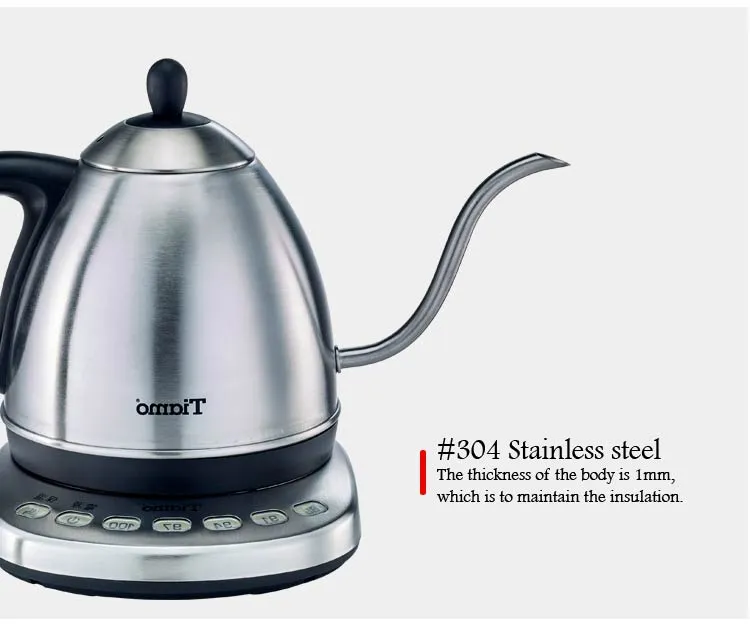 Showbar Tiamo Kettle Electric Coffee Pot bollitore 1,0L collo cigno