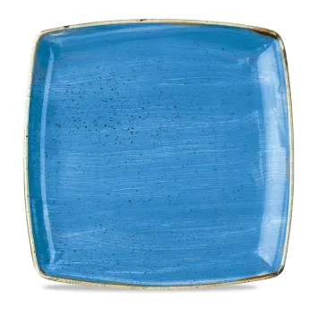 Churchill Stonecast Blu Puntinato piatto quadrato 26,8 cm 6 pz