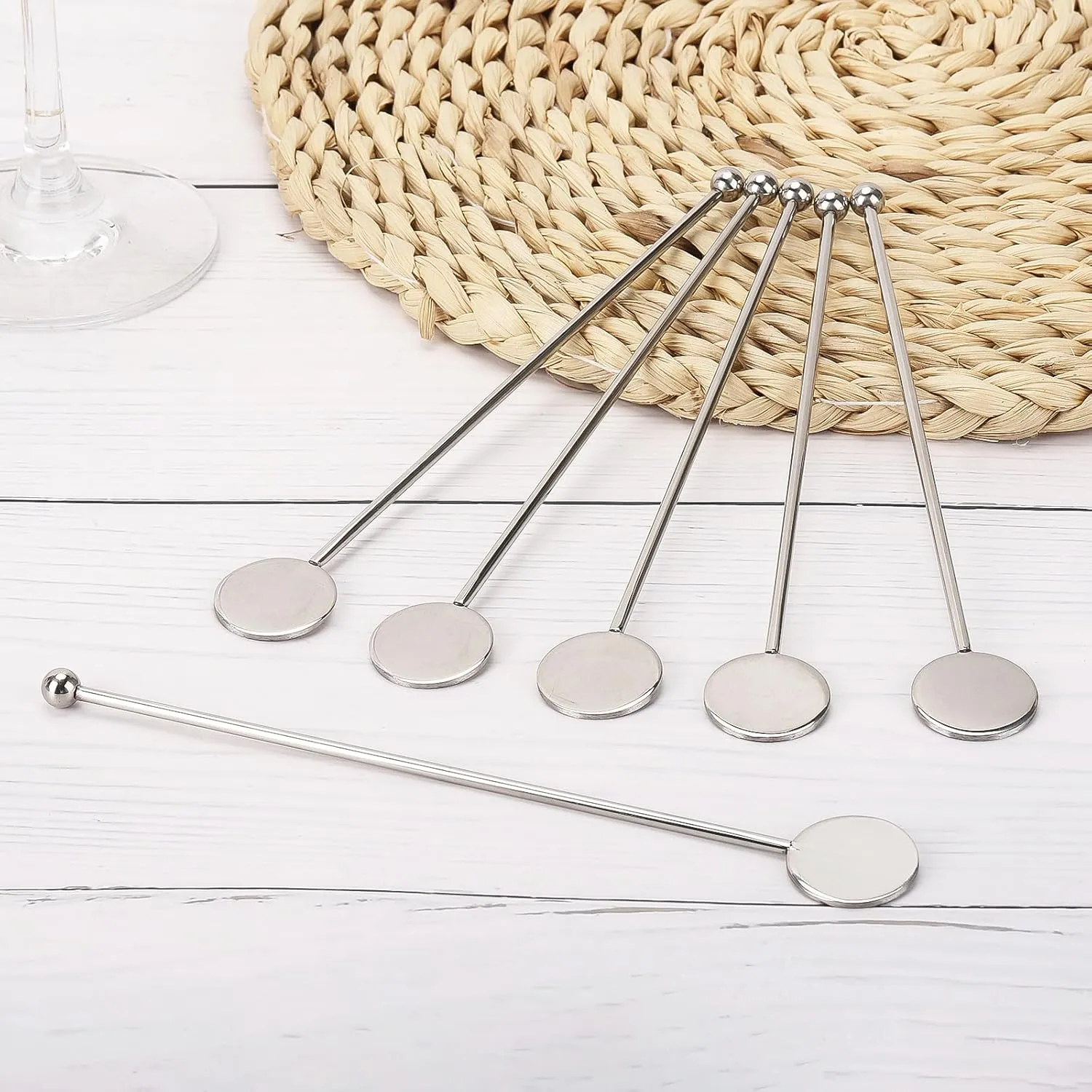Cocktail Ceremony Stirrer Cocktail Acciaio Set 10 Pezzi 18 cm