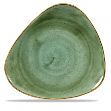 Churchill Stonecast Samphire piatto triangolare 31,1cm 6pz verde