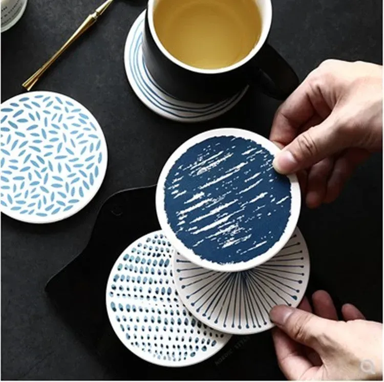 Cocktail Ceremony sottobicchieri ceramica tondi 6 pezzi