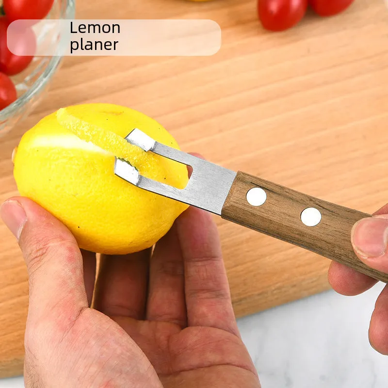 Cocktail Ceremony Carving Knife coltello zeste manico legno limone