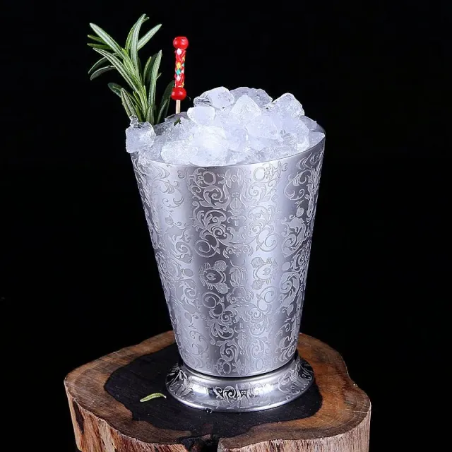 Cocktail Ceremony Metal Cup Engraving tazza acciaio Elf