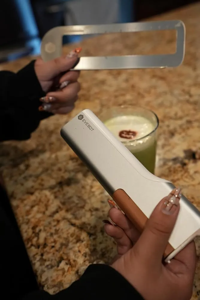 EVEBOT PrintPen stampante alimentare inchiostro nero + righello bluetooth