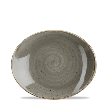 Churchill Stonecast Grigio Puntinato vassoio ovale 19 cm 6 pezzi