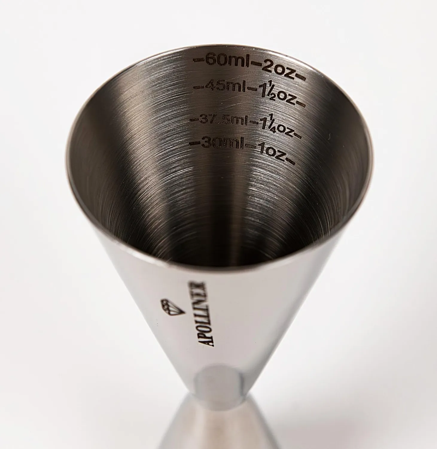 APOLLINER shaker cocktail cobbler 4 pezzi floreale acciaio inox