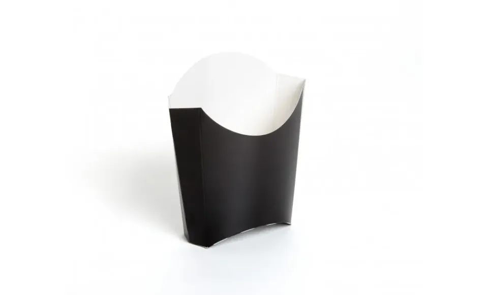 Showbar contenitore per fritti nero 11x7x5 cm 100 pezzi