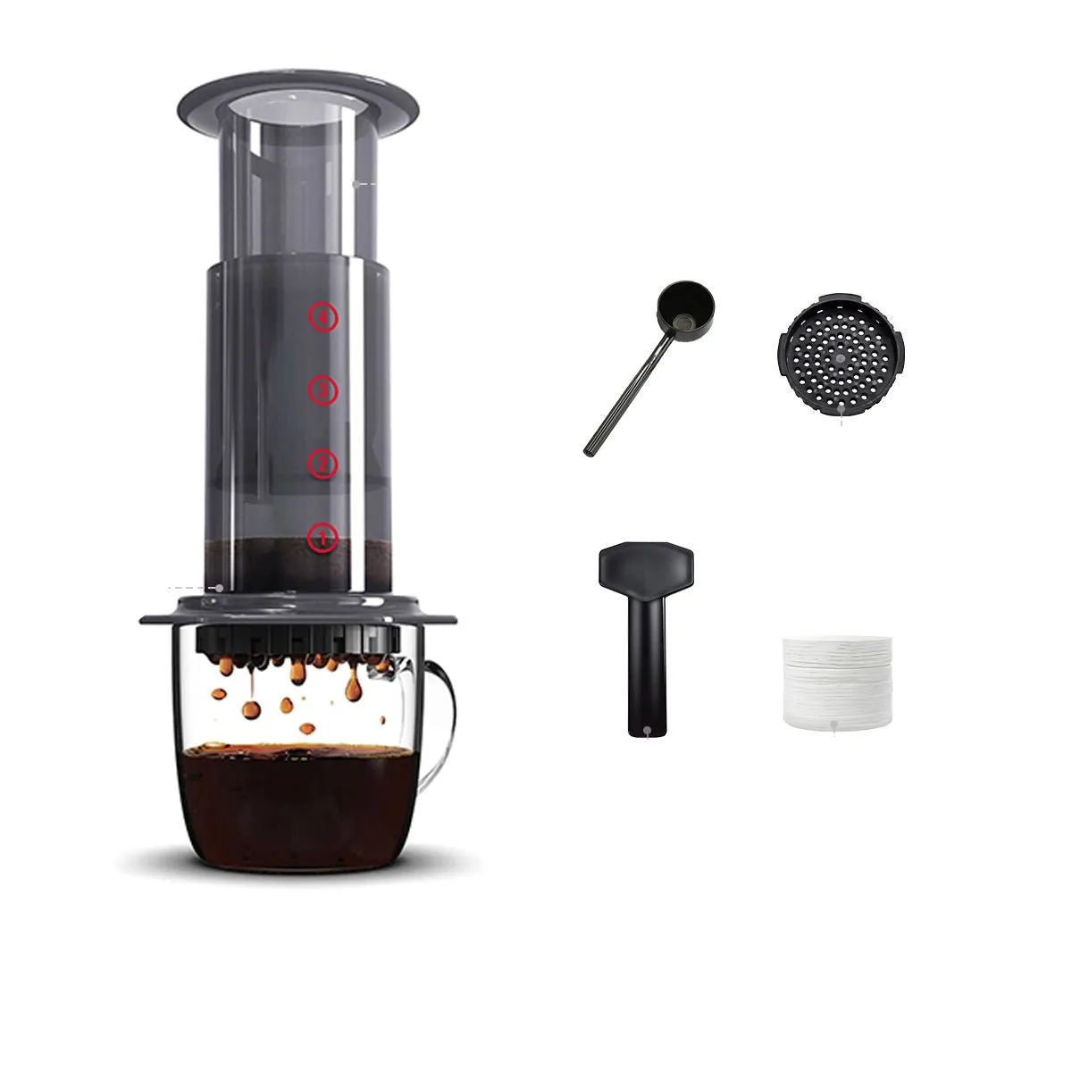 Cocktail Ceremony Aeropress caffettiera 300 ml con filtri