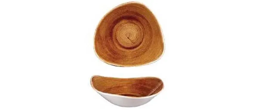 Showbar Stonecast Patina Rame coppa triangolare 23,5 cm 6 pezzi